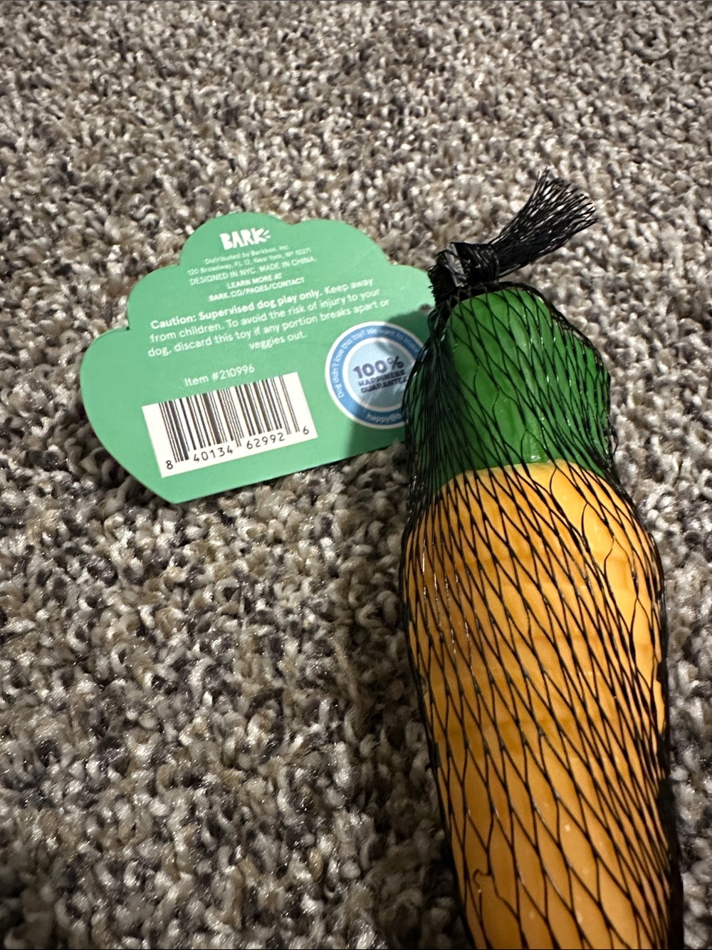 BARK Toy Play Carrot - Green and Orange - Picture 2 of 2